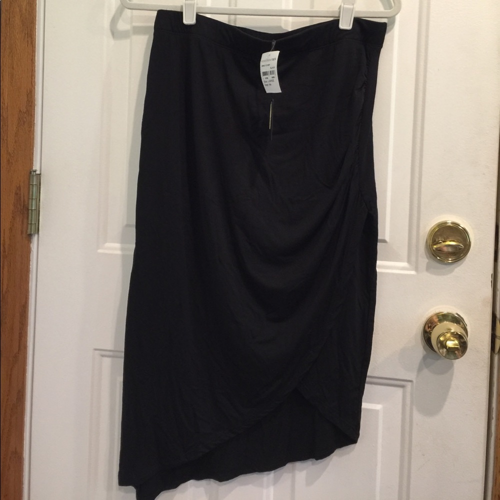 NWT Bobeau Assymetrical Wrap Front Hem Skirt